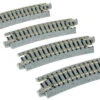 Kato 20121 N Scale UniTrack 315mm 12-3/8" Radius Curve 15-Degree (4 Pack)