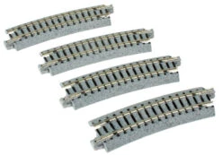 Kato 20121 N Scale UniTrack 315mm 12-3/8" Radius Curve 15-Degree (4 Pack)
