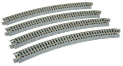 Kato 20140 N Scale UniTrack 381mm 15" Radius Curve 30-Degree (4 Pack)