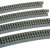 Kato 20160 N Scale UniTrack 481mm 19" Radius Curve 15-Degree (4 Pack)