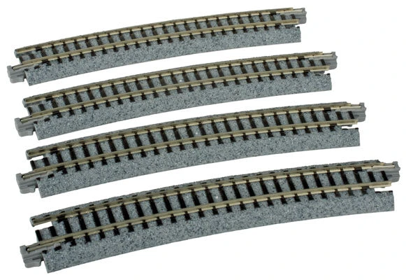 Kato 20160 N Scale UniTrack 481mm 19" Radius Curve 15-Degree (4 Pack) 1 Kato 20160 N Scale UniTrack 481mm 19" Radius Curve 15-Degree (4 Pack)