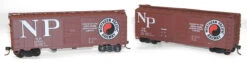 Accurail 1212 HO Scale 40' Steel Boxcar Car Kit Northern Pacific NP 2 Pack - NOS