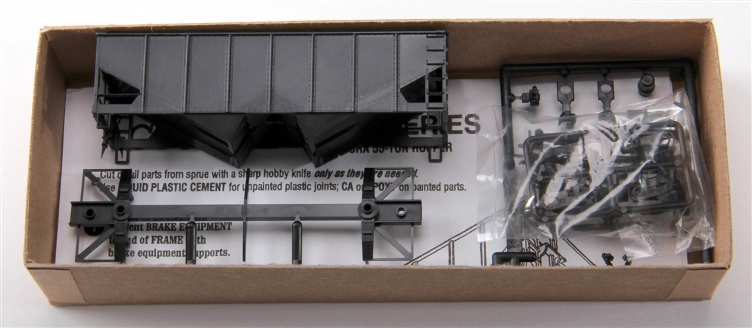 Accurail 2500 HO Scale 55 Ton 2 Bay Open Hopper Kit Undecorated - NOS