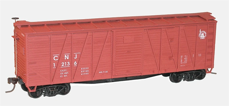 Accurail 4510 HO Scale 40' Outside Braced Boxcar Kit Jersey Central CNJ - NOS 1 Accurail 4510 HO Scale 40' Outside Braced Boxcar Kit Jersey Central CNJ - NOS