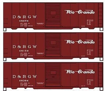 Accurail 8044 HO Scale 40' AAR DD Boxcar Kit 3 Pack Rio Grande D&RGW - NOS 1 Accurail 8044 HO Scale 40' AAR DD Boxcar Kit 3 Pack Rio Grande D&RGW - NOS