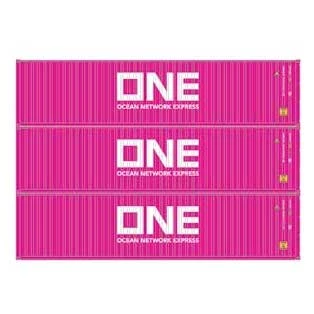 Athearn 17434 N Scale 40' High Cube Container ONE 3 Pack #1 1 Athearn 17434 N Scale 40' High Cube Container ONE 3 Pack #1