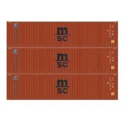 Athearn 17439 N Scale 40' High Cube Container MSC/Florens 3 Pack #2