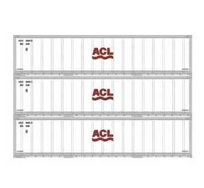Athearn 17711 N Scale 40' Smooth Side Container ACL 3 Pack 1 Athearn 17711 N Scale 40' Smooth Side Container ACL 3 Pack