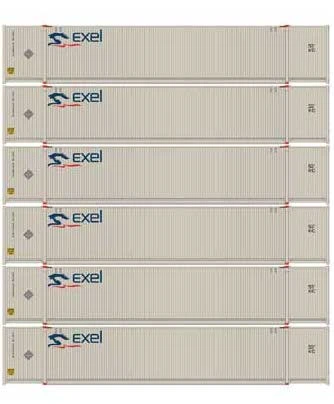 Athearn 18047 N Scale 53' CIMC Intermodal Container Exel EXLU 6 Pack #2 1 Athearn 18047 N Scale 53' CIMC Intermodal Container Exel EXLU 6 Pack #2