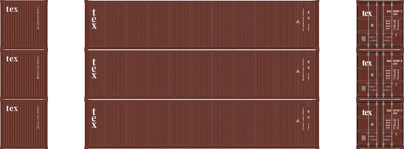 Athearn 20100 N Scale 40' Low Cube Container Textainer TGHU 3 Pack #1 2 Athearn 20100 N Scale 40' Low Cube Container Textainer TGHU 3 Pack #1 - Image 2