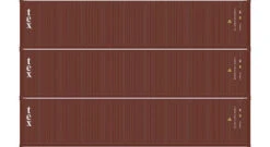 Athearn 20100 N Scale 40' Low Cube Container Textainer TGHU 3 Pack #1