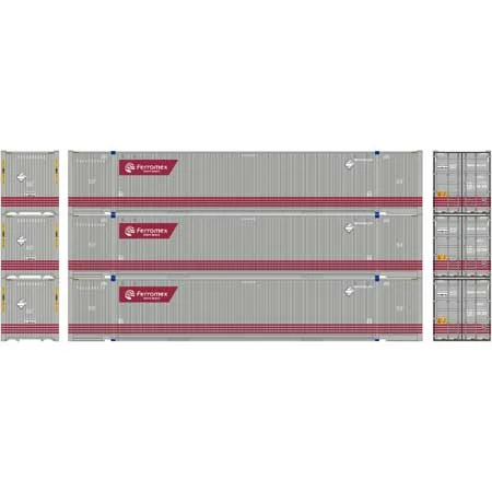 Athearn 26673 HO Scale 53' Jindo Intermodal Container Ferromex FXEU 3-Pack 1 Athearn 26673 HO Scale 53' Jindo Intermodal Container Ferromex FXEU 3-Pack