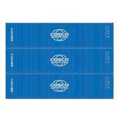 Athearn 27040 HO Scale 40' High Cube Container Cosco Shipping 3 Pack