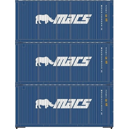 Athearn 27790 HO Scale 20' Intermodal Corrugated Container MACS MOCU 3-Pack #2 1 Athearn 27790 HO Scale 20' Intermodal Corrugated Container MACS MOCU 3-Pack #2
