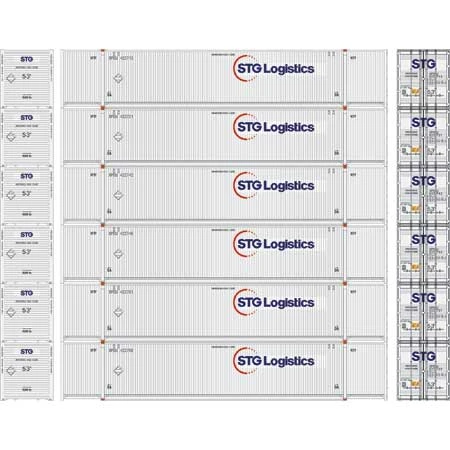 Athearn 28520 HO Scale 53' CIMC Intermodal Container STG Logistics XPOU 6 Pack #2 2 Athearn 28520 HO Scale 53' CIMC Intermodal Container STG Logistics XPOU 6 Pack #2 - Image 2