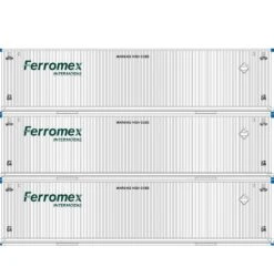 Athearn 29366 HO Scale 53' Jindo Intermodal Container Ferromex FXEU 3-Pack #2