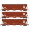 Athearn Genesis G90005 HO Scale Trinity 3 Bay Covered Hopper BNSF "Circle/Cross" 3 Pack #1