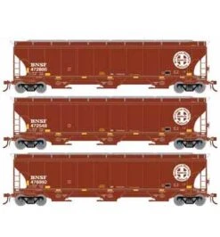 Athearn Genesis G90005 HO Scale Trinity 3 Bay Covered Hopper BNSF "Circle/Cross" 3 Pack #1