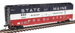 Athearn HO Scale 7030 50' Plug Door Boxcar State Of Maine BAR 6461 - NOS