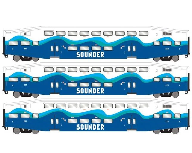 Athearn RTR 28590 N Scale Bombardier Coach Car Sounder SDRX 3 Pack 1 Athearn RTR 28590 N Scale Bombardier Coach Car Sounder SDRX 3 Pack