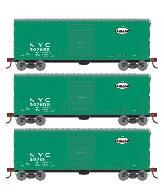 Athearn RTR 69438 HO Scale 40' Modernized Boxcar New York Central NYC 3 Pack
