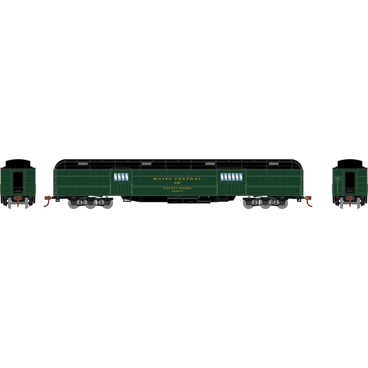 Athearn RTR 88216 HO Scale Heavyweight Baggage Passenger Car Maine Central MEC 337 2 Athearn RTR 88216 HO Scale Heavyweight Baggage Passenger Car Maine Central MEC 337 - Image 2