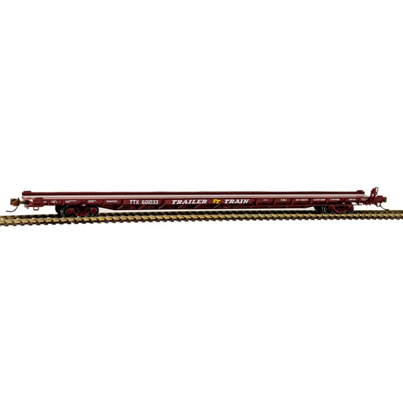 Atlas 50005533 N Scale F89J 89' TOFC Flatcar "Red" TTX RTTX 601009 1 Atlas 50005533 N Scale F89J 89' TOFC Flatcar "Red" TTX RTTX 601009