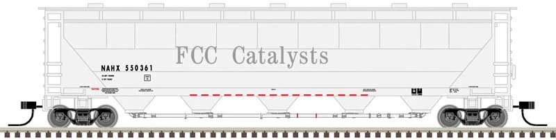 Atlas 50005676 N Scale Trinity PD5000 Covered Hopper FCC Catalysts NAHX 550361 1 Atlas 50005676 N Scale Trinity PD5000 Covered Hopper FCC Catalysts NAHX 550361