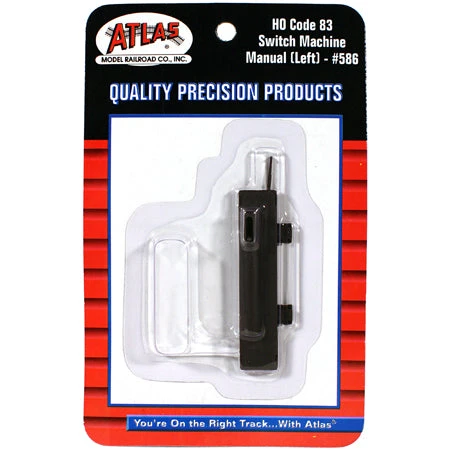 Atlas 586 HO Scale Code 83 Track Manual Left-Hand Switch Machine 1 Atlas 586 HO Scale Code 83 Track Manual Left-Hand Switch Machine
