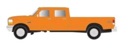 Atlas 60000157 N Scale Ford F-250 And F-350 Pickup Truck Set - Safety Orange