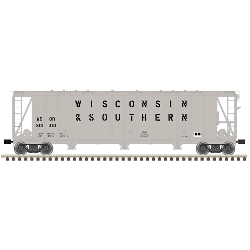 Atlas Master 50006341 N Scale 3500 Dry-Flo Covered Hopper Wisconsin Southern WSOR 501310 1 Atlas Master 50006341 N Scale 3500 Dry-Flo Covered Hopper Wisconsin Southern WSOR 501310