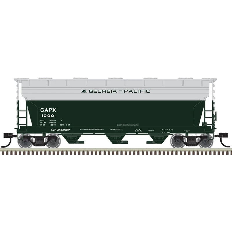 Atlas Trainman 20006503 HO Scale ACF 3560 Covered Hopper Georgia Pacific GAPX 1001 1 Atlas Trainman 20006503 HO Scale ACF 3560 Covered Hopper Georgia Pacific GAPX 1001