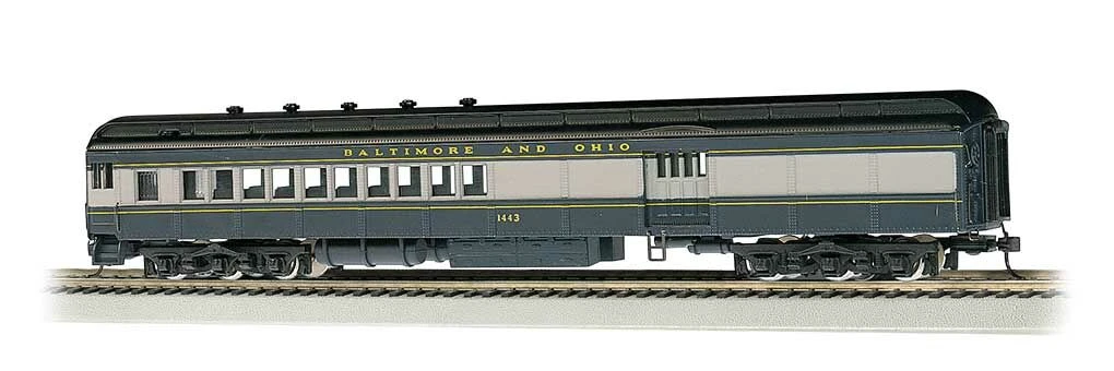 Bachmann 13602 HO Scale 72' Heavyweight Pullman Combine (Lighted) Baltimore & Ohio B&O 1443 - NOS 1 Bachmann 13602 HO Scale 72' Heavyweight Pullman Combine (Lighted) Baltimore & Ohio B&O 1443 - NOS