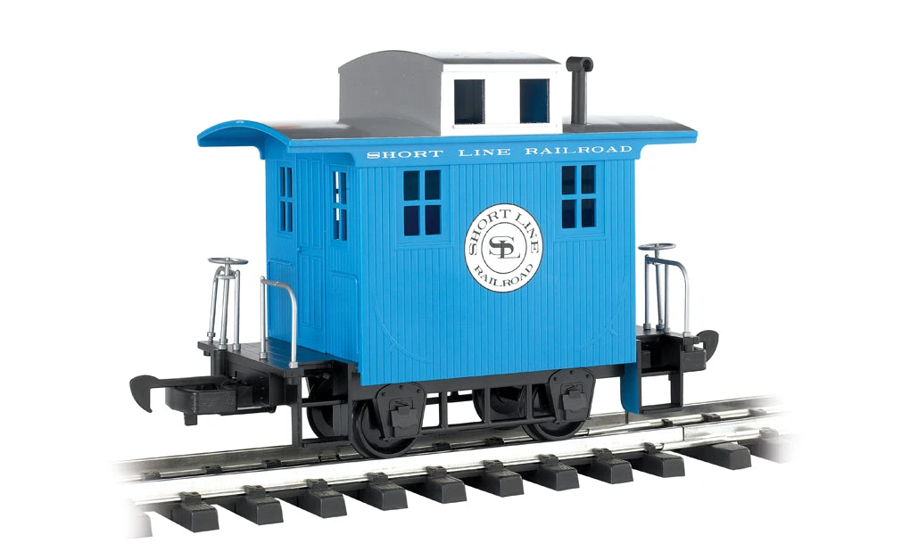 Bachmann 98086 G Gauge Wood Cupola Caboose Short Line Railroad - Blue 1 Bachmann 98086 G Gauge Wood Cupola Caboose Short Line Railroad - Blue