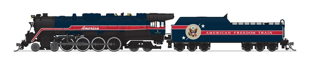 BLI 7407 N Scale 4-8-4 T1 Steam Locomotive Reading American Freedom Train #1 With Paragon4