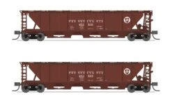 BLI (Broadway Limited Imports) 7251 N Scale H32 Covered Hopper Pennsylvania "Circle Keystone" 2 Pack
