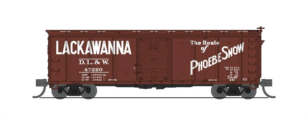 BLI (Broadway Limited Imports) 7272 N Scale 40' NYC Boxcar 1950's Variety Set C (NYC, RDG, DLW, NB) 4 BLI (Broadway Limited Imports) 7272 N Scale 40' NYC Boxcar 1950's Variety Set C (NYC, RDG, DLW, NB) - Image 4