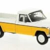 Brekina 19814 HO Scale 1964 Jeep Gladiator B Pickup Truck - Yellow And White