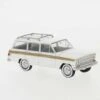 Brekina 19870 HO Scale 1967 Jeep Wagoneer Woodgrain And White