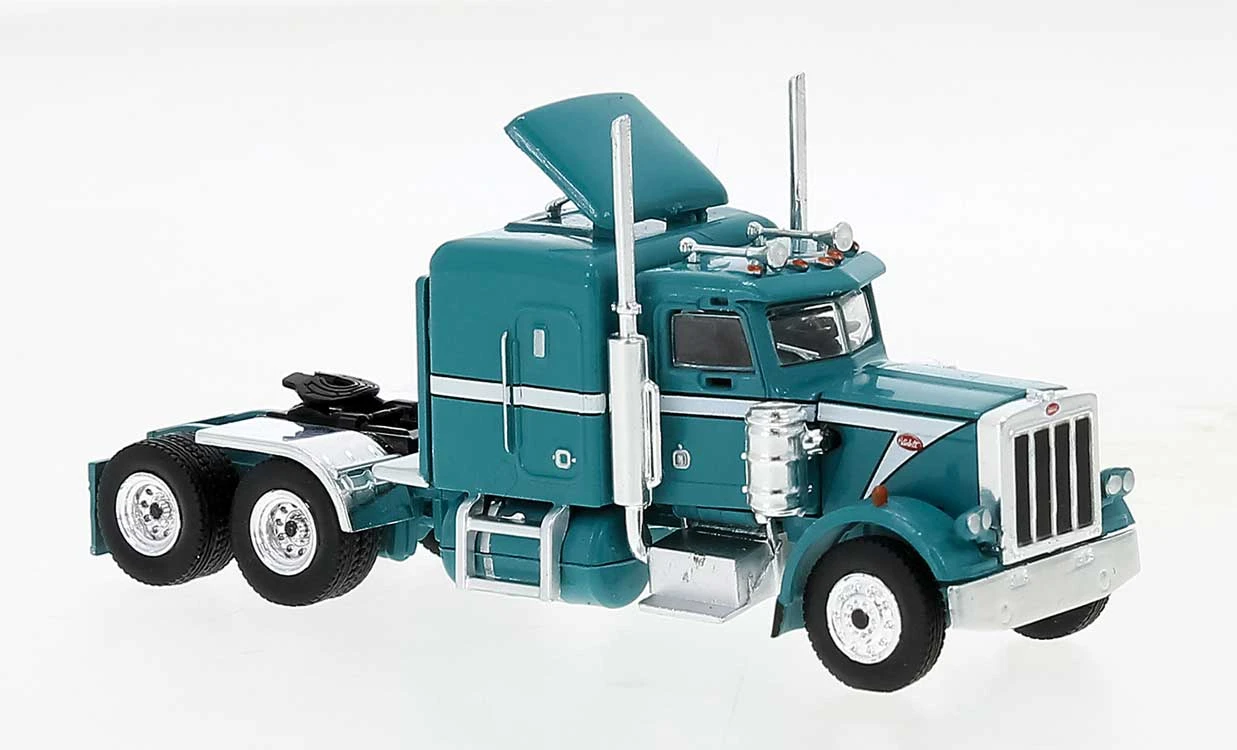 Brekina 85710 HO Scale 1976 Peterbilt 359 Sleeper Cab Tractor Turquoise 1 Brekina 85710 HO Scale 1976 Peterbilt 359 Sleeper Cab Tractor Turquoise