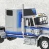 Brekina 85775 HO Scale 1980 GMC General Tractor/Semi Silver And Blue