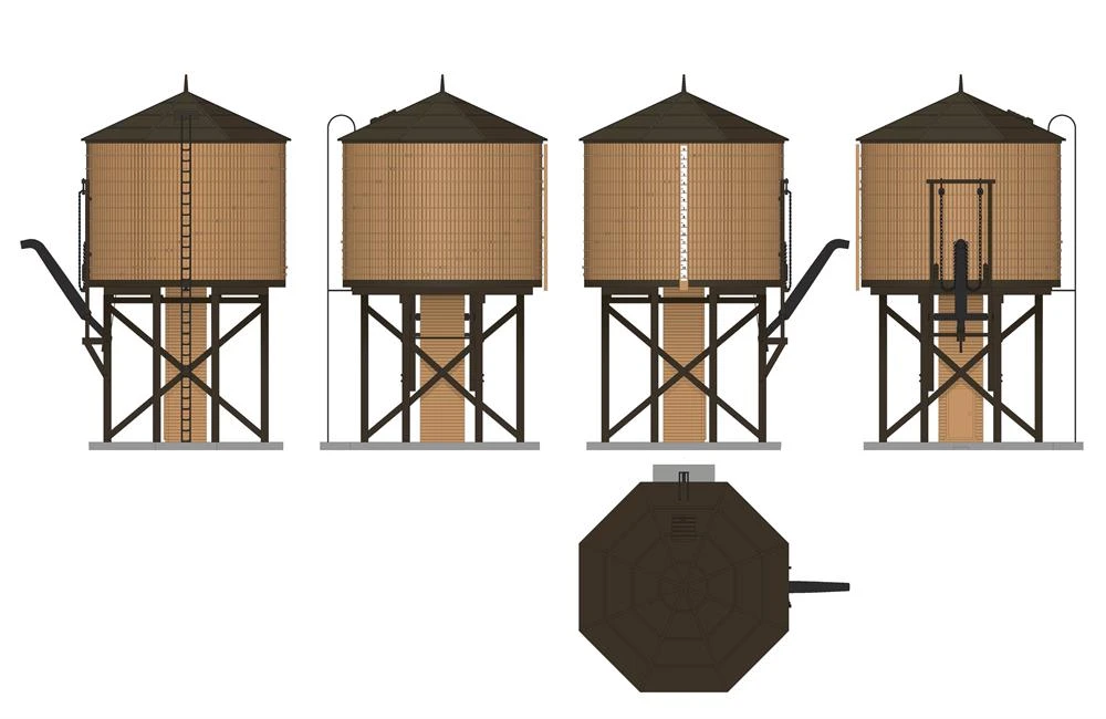 Broadway Limited Imports 7911 HO Scale Wood Water Tower - Brown (Operating/Sound) 2 Broadway Limited Imports 7911 HO Scale Wood Water Tower - Brown (Operating/Sound) - Image 2