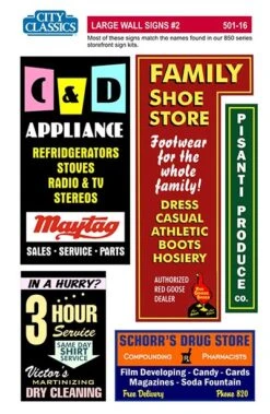City Classics 501-16 HO Scale Large Wall Signs #2