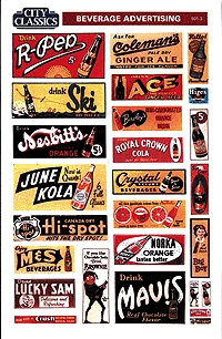 City Classics 501-3 HO Scale Beverage Advertising Signs