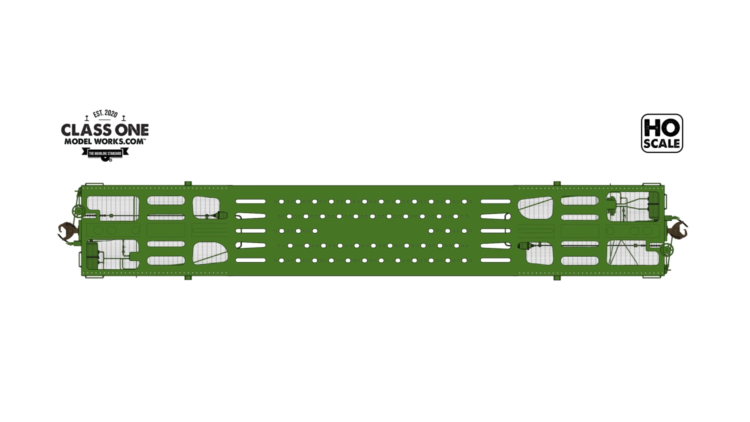 Class One Model Works FC00212 HO Scale GSC Heavy Duty Flatcar "Grate Deck" MKT 14001 2 Class One Model Works FC00212 HO Scale GSC Heavy Duty Flatcar "Grate Deck" MKT 14001 - Image 2