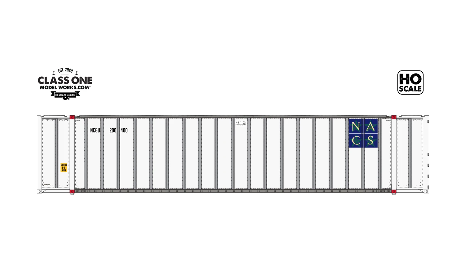 Class One Model Works HO Scale Hyundai 48' Container North American Container System NCGU Single 1 Class One Model Works HO Scale Hyundai 48' Container North American Container System NCGU Single
