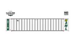 Class One Model Works HO Scale Hyundia 48' Container Alaska Marine Lines AMLU Single