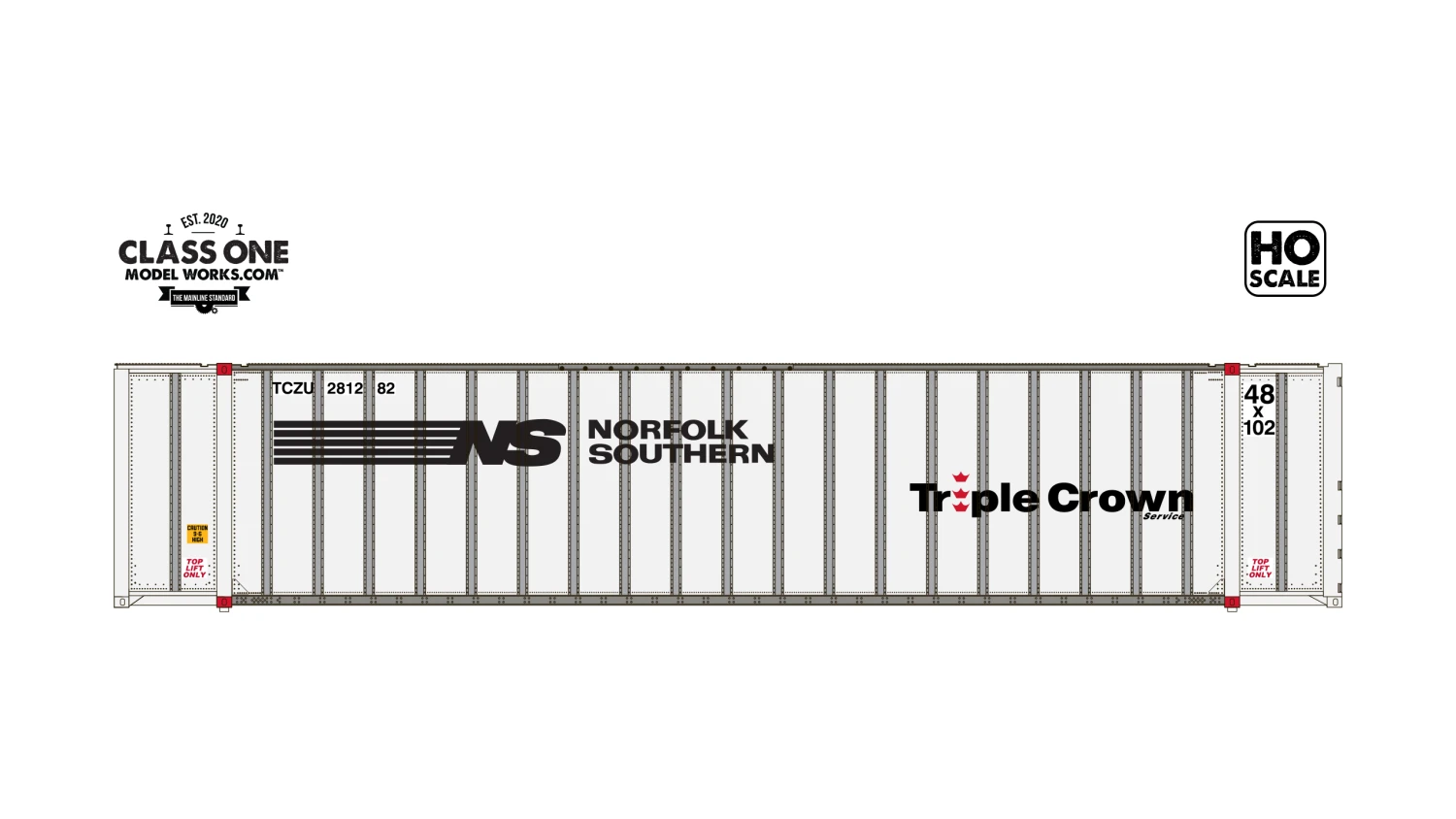 Class One Model Works HO Scale Monon 48' Container Norfolk Southern NS Triple Crown TCZU Single 1 Class One Model Works HO Scale Monon 48' Container Norfolk Southern NS Triple Crown TCZU Single