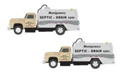 Classic Metal Works 50416 N Scale 1957 Chevrolet Septic Tank Truck Montgomery 2 Pack