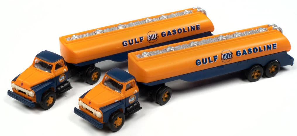BADGER Classic Metal Works 51201 N Scale 1954 Ford With Tank Trailer Gulf Oil 2 Pack 1 BADGER Classic Metal Works 51201 N Scale 1954 Ford With Tank Trailer Gulf Oil 2 Pack